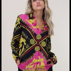 Versace Jeans Collection Pink and Black Blouse